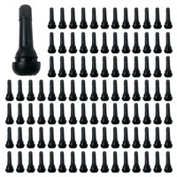 10-100Pcs TR413 Tubeless Car Wheel Tire Valve Stems with Caps Tyre Rubber Valves with Dust Caps Black Rubber Valve Stems