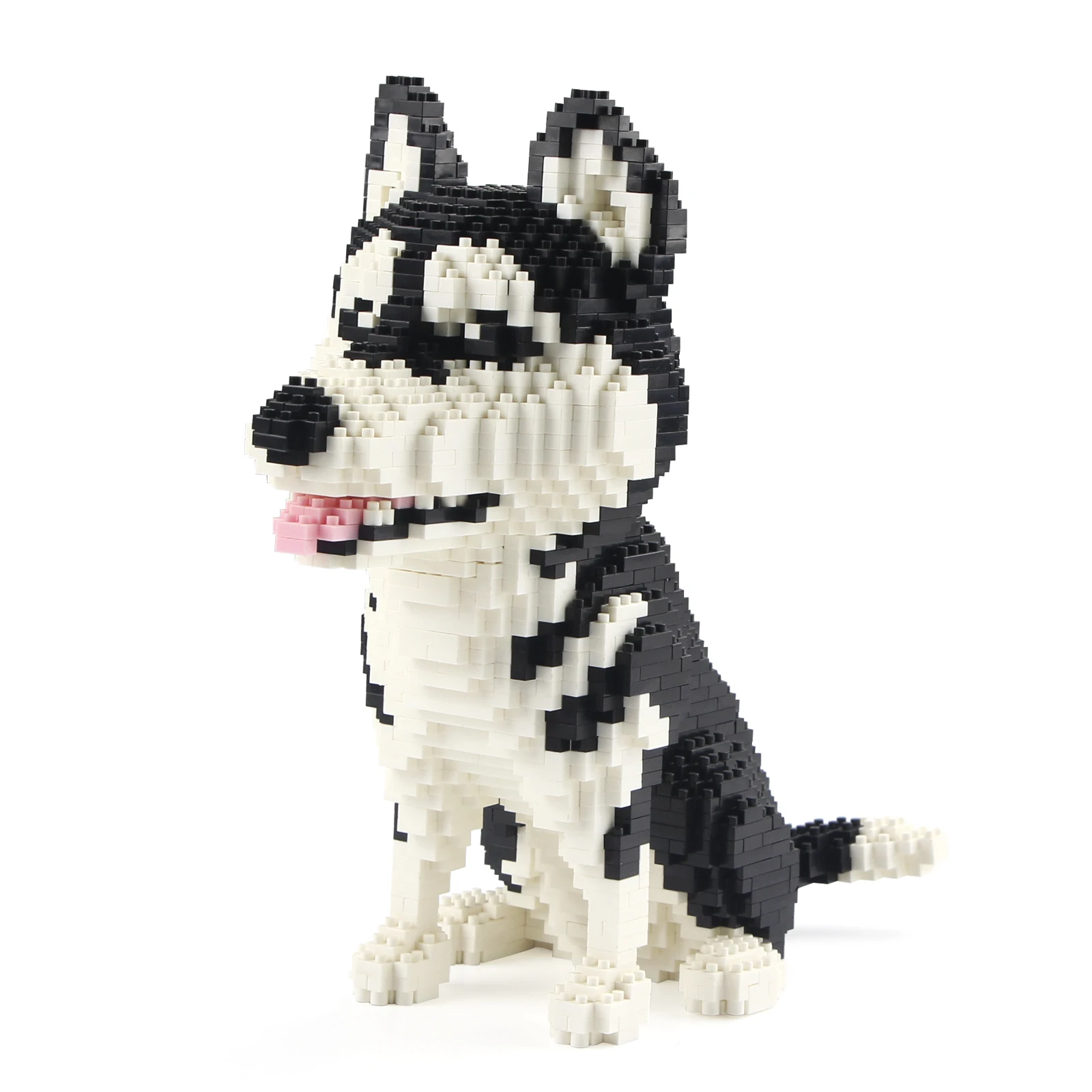 Micro Blocks Mini Animals Classic Pet Siberian Husky Corgi Doberman Model Building Creative Bricks Kids Toys Set Educational Toy