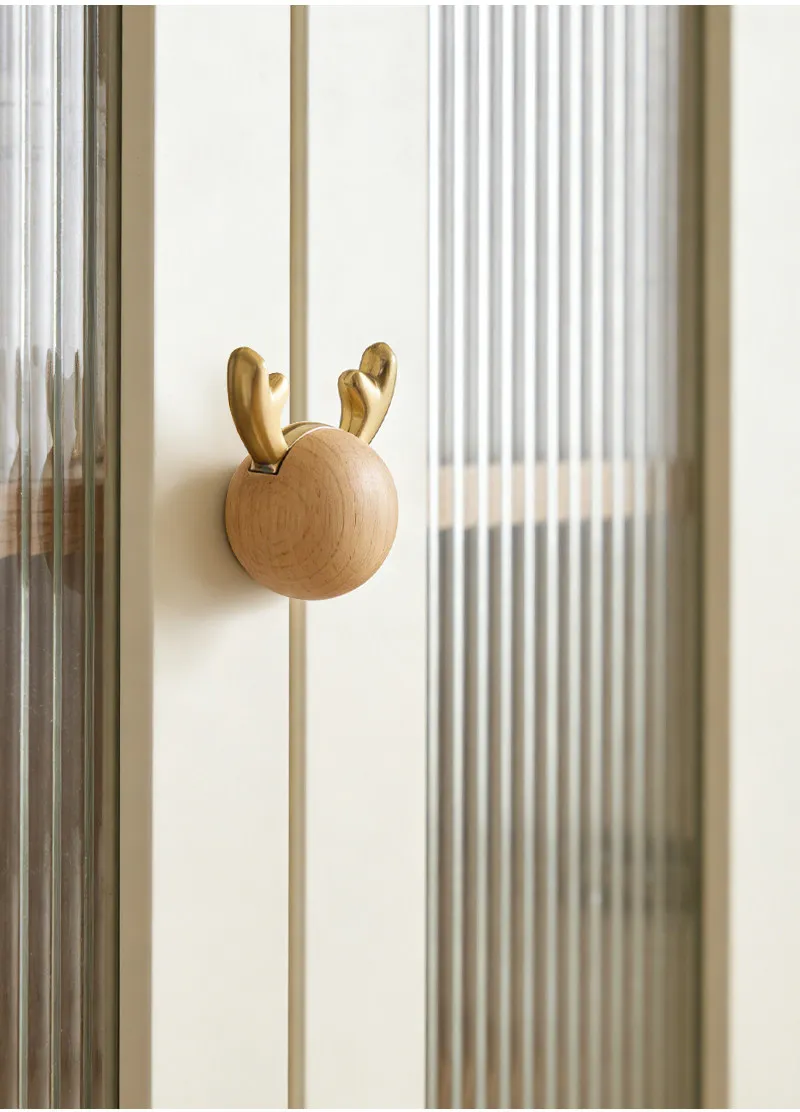 Minimalistischer Runder Walnussholz-Knopf Küchenschrank-Türgriff Natürlicher Walnuss-Eschen-Buchen-Dekor Kugelförmiger Möbelgriff – Detail 10