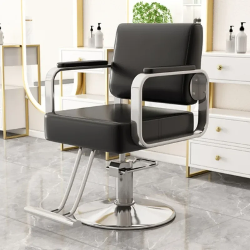 

Salon Black Barber Chair Cheap Hair Shop Personalized Free Shipping Makeup Chair Swivel Luxury Silla De Barbero Salon Decoration