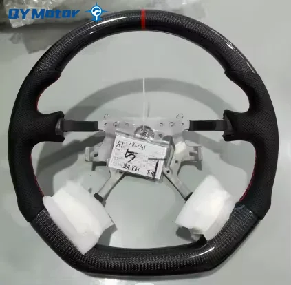Real Carbon Fiber Steering Wheel For Nissan Patrol Y61 1998-2016 GR Perforated Leather Interior Modification Car Accessories