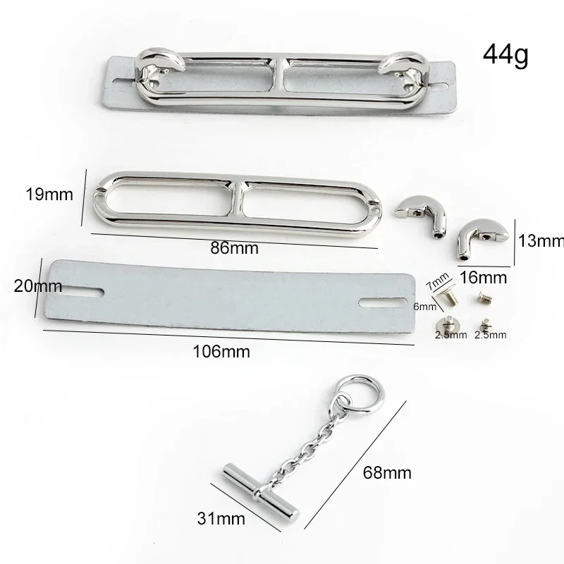 5-20Sets Durable Metal Clasp Locks For Leather Craft Handbag Purse Bags Shoulder Eyelets Hanger Lock Buckle Hardware Accessories