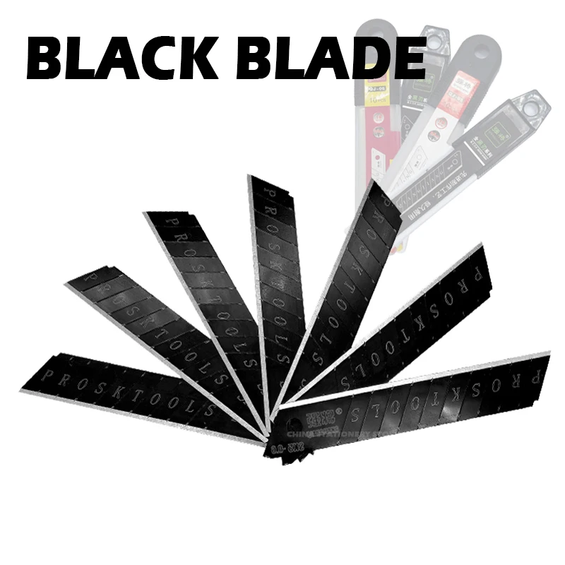 Brand New Upgraded Black Blade Utility Knife Blade Thickened V Letter Sk5 Material Is Sharp And Durable 10 18mm Art Knife Blade