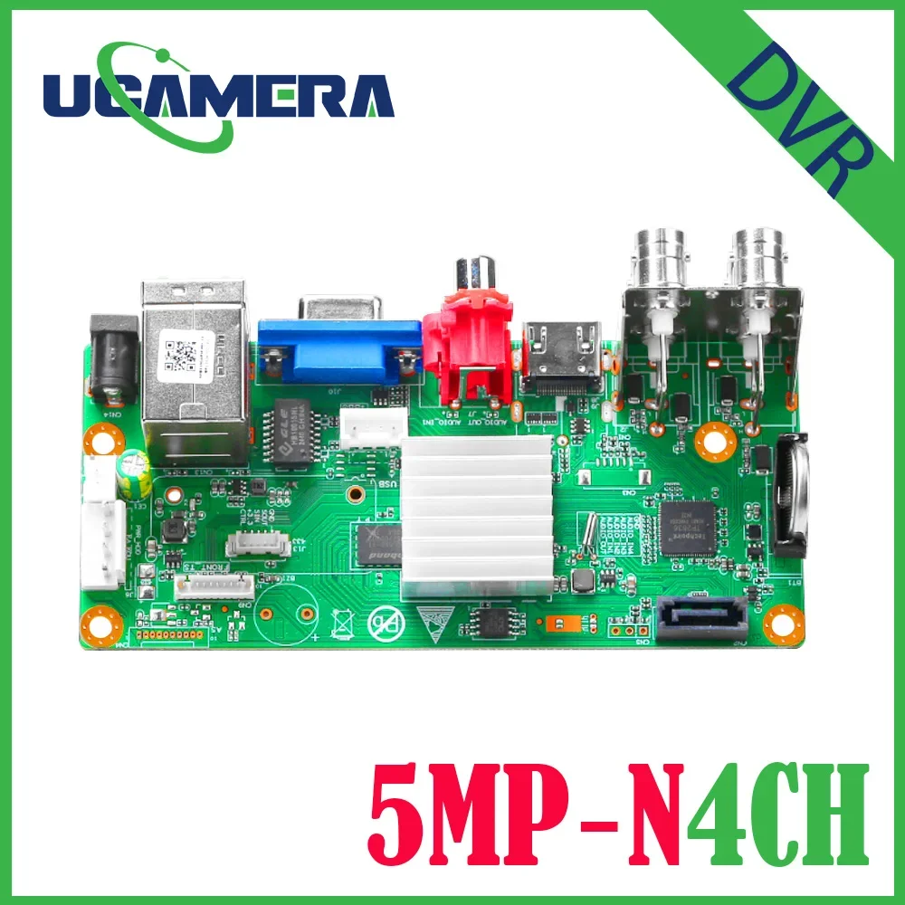 4CH 5MP-N Orgional PCB AHD DVR CCTV مسجل فيديو كاميرا IP Xmeye Onvif محوري DVR Xmeye Pro APP للكاميرات الداخلية والخارجية