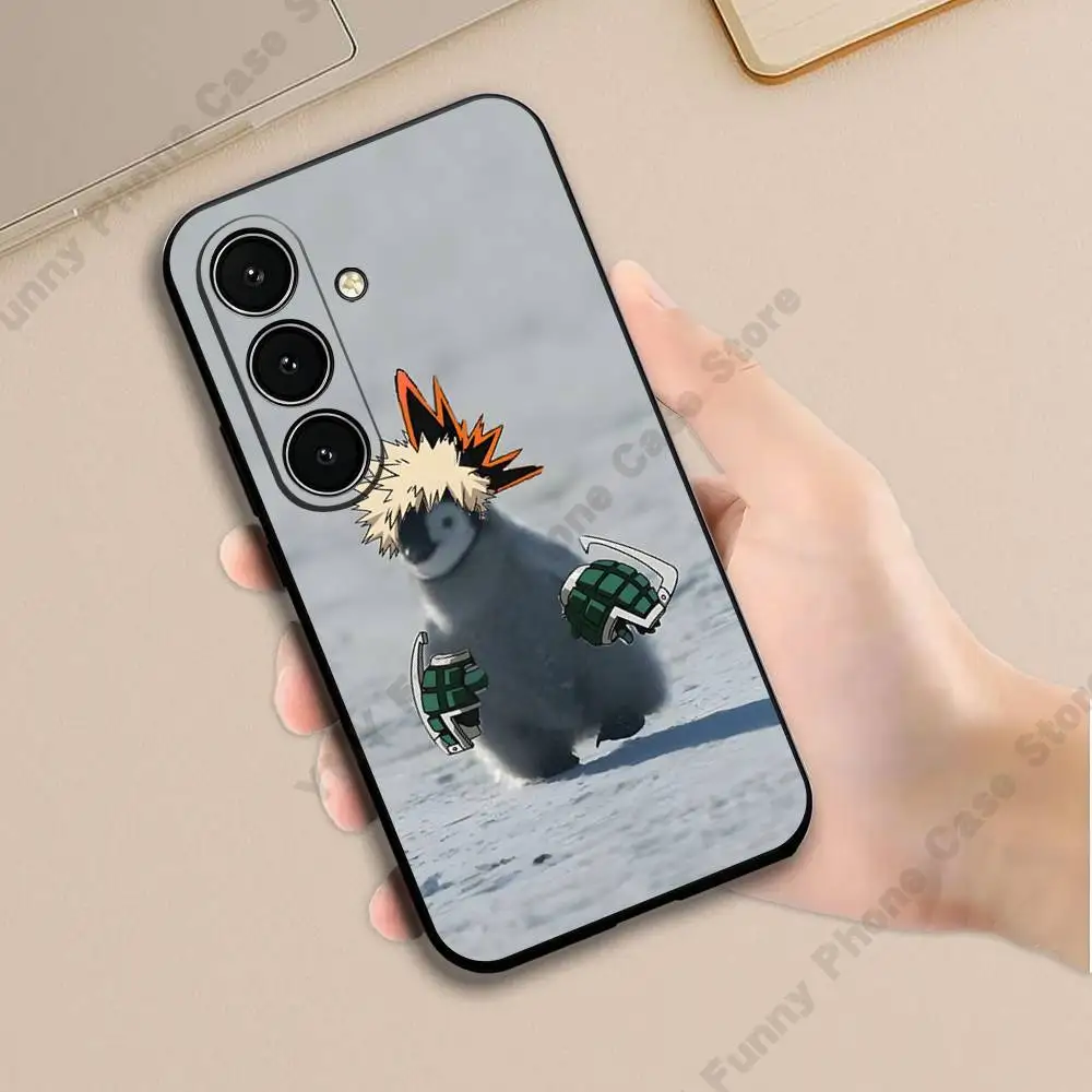 K-Katsuki B-Bakugo Silicone Case For Samsung S25 24 23 22 21 20 Plus Ultra 5G Lite Shockproof Cover