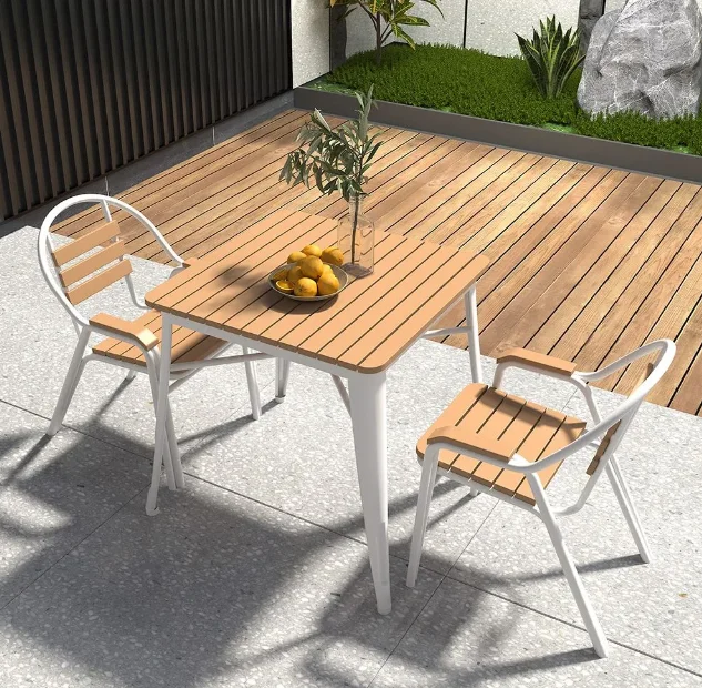 Nordic Outdoor Balcony Table and Chair Combination Outdoor Leisure Courtyard