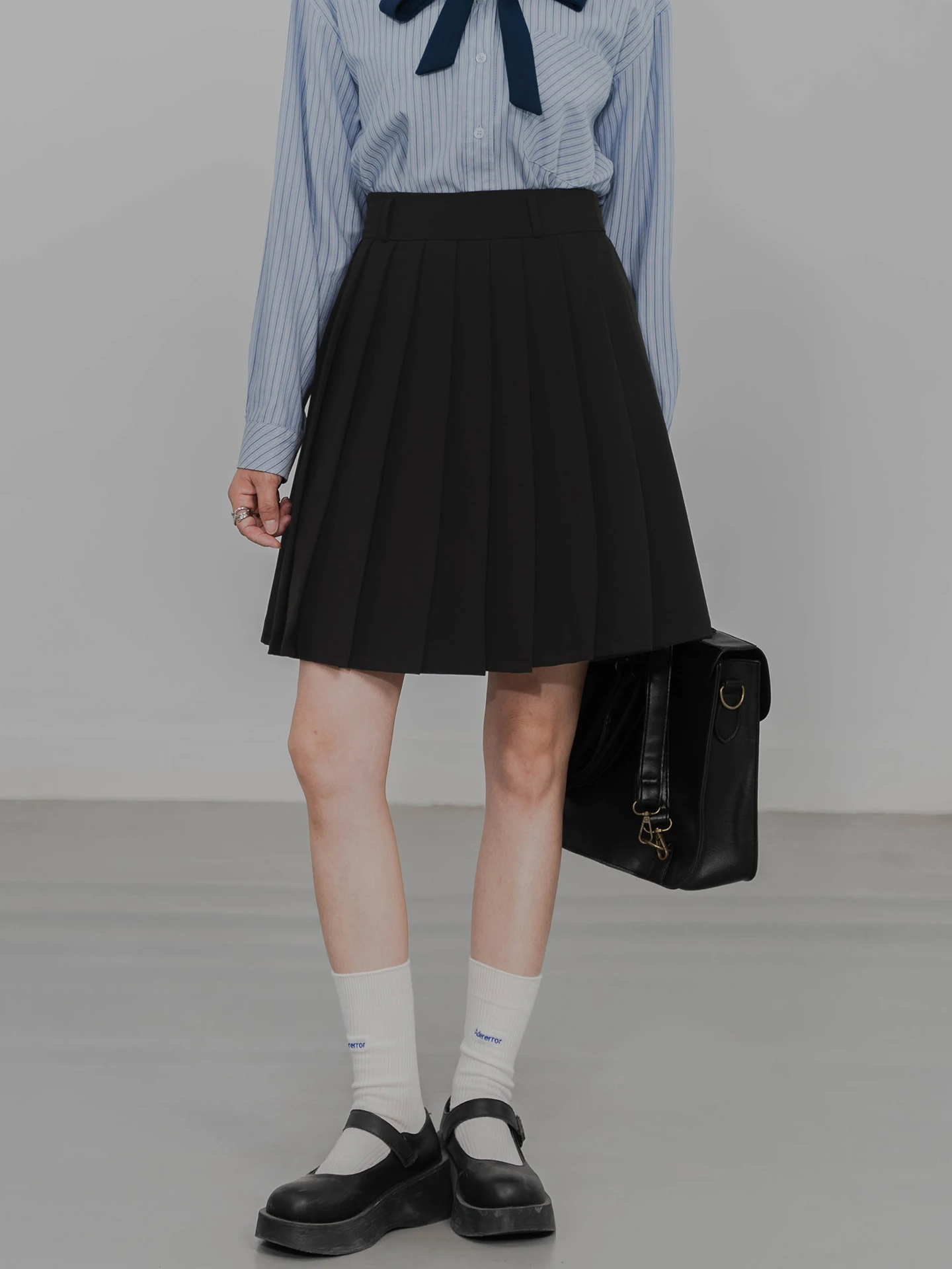 

Классическая женская юбка-костюм с высокой талией, плиссированная, в стиле ретро, для повседневной носки, из полиэфирного волокна