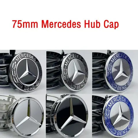 75mm 4 Uds Mercedes Benz tapa central de rueda tapacubos para Mercedes AMG Apple Tree B w204 w211 w205 W212 w203 w213 w124 accesorios de coche