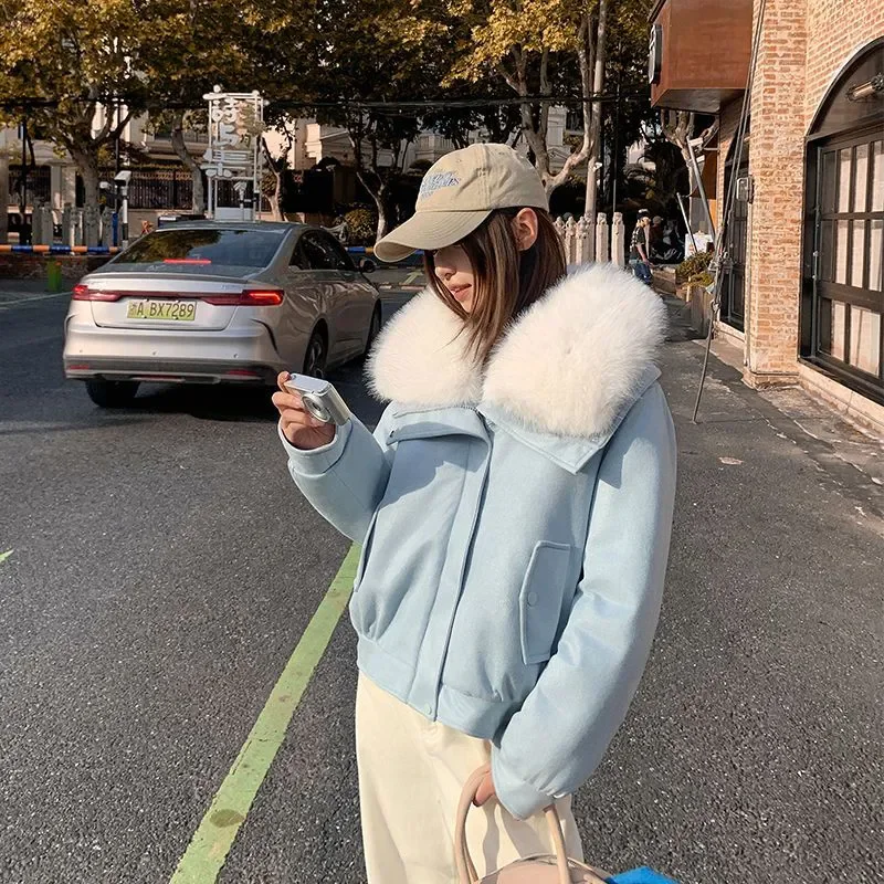 Winter New Faux Fur Thicken Coat for Women High-quality Loose Sheepskin Fur Sherpa Jacket Womens -Faux Lambskin Shearling