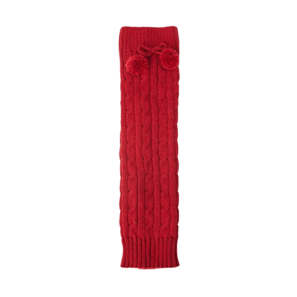 

Knit Weave Red New Year Leg Warmers Zodiac Year Socks 36/38/43cm Long Tube Sock Good Luck Soft Warm Knee Sleeve Cosplay Use