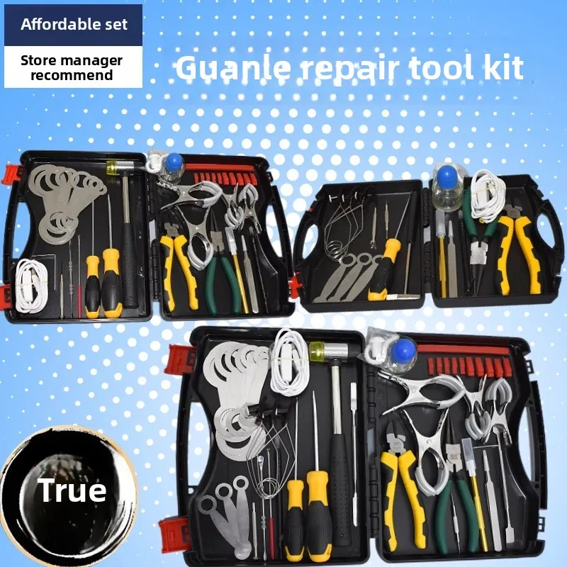 

Saxophone/Flute/Clarinet Repair Tools: Leak Detection Lamp, L-shaped Alcohol Lamp, Leather Hammer, Tweezers & Accessories2