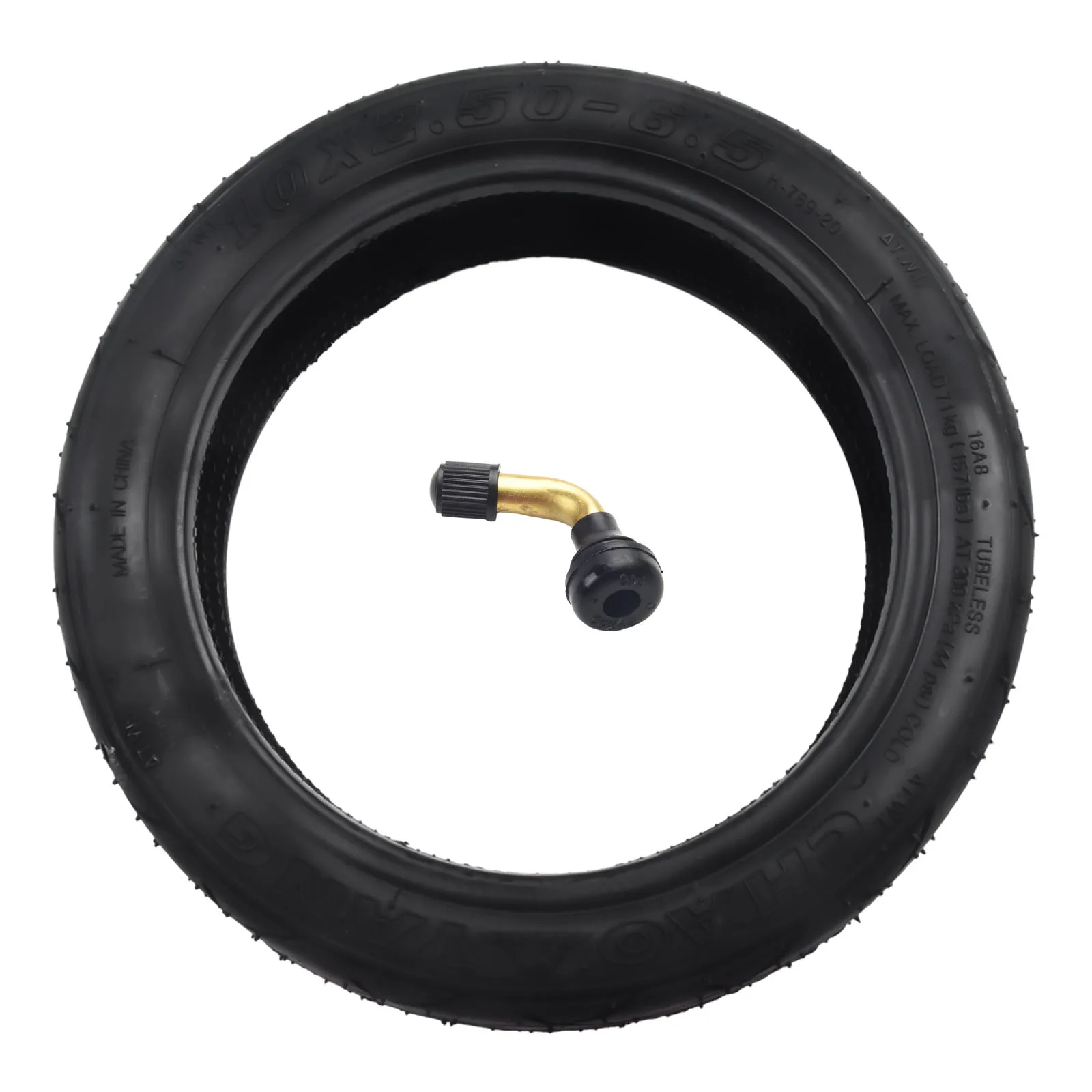 10 Inch 10x2.50-6.5 Electric Scooter Tubeless Tyre 60/70-6.5 Black Rubber Tire  For Ninebot Max G30 Electric Scooter Accessories