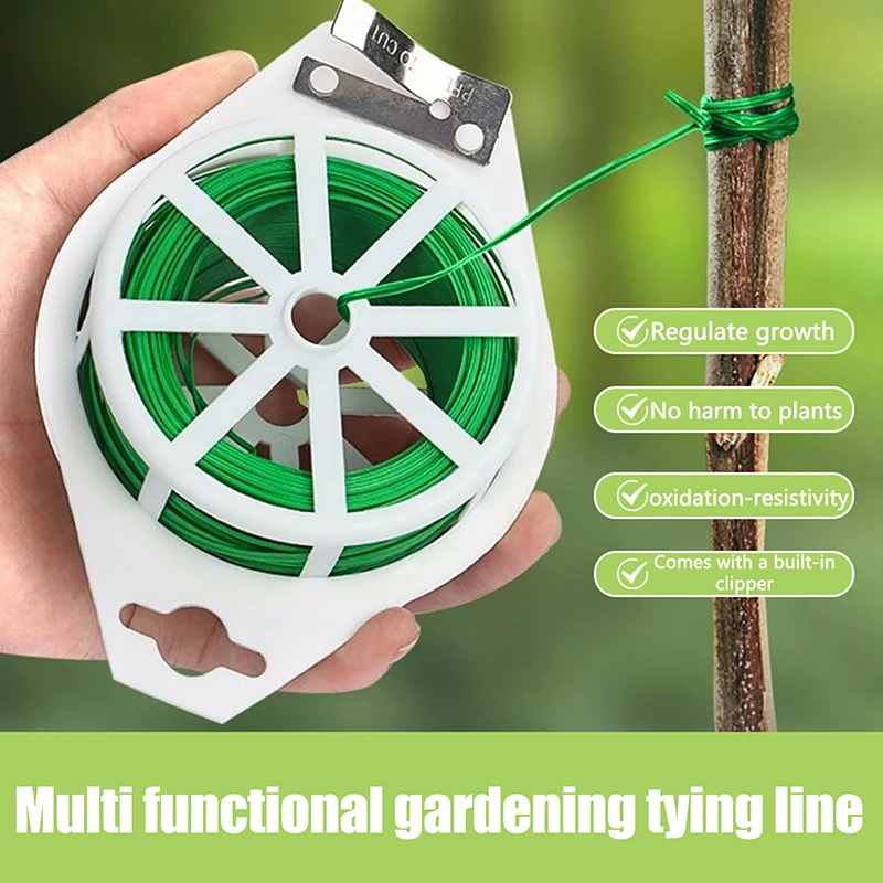 Fascette multifunzionali per piante da giardino: fascette twist in filo di ferro riutilizzabili e autoporte per viti