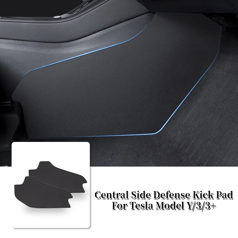 

Central Control Side Defense Kick Pads for Tesla Model 3/3+ Y HW4.0 2024 Protective Foot Pads Guard Plate Mat Car Accessories