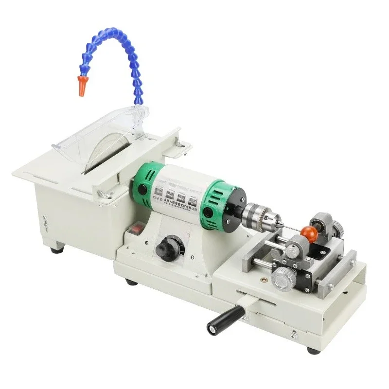 Small table mill jade cutting and grinding all-in-one machine Buddha bead wood bead round bead punching machine high power