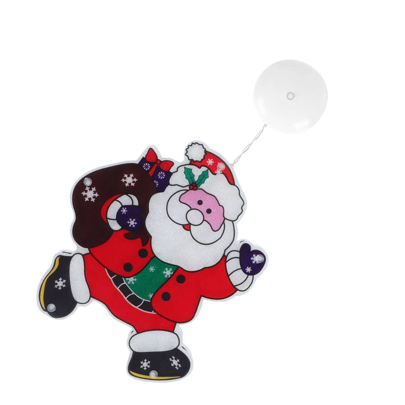 1Pcs Sucker Light Adorable LED Xmas Decorative Lamp for Window Showcase Party Sucker Light Suction Cup Lamp Party Supply