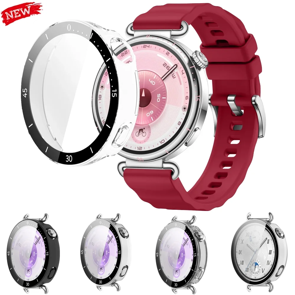

Официальная защитная пленка из закаленного стекла + чехол из поликарбоната для Huawei Watch GT6 41 мм, защитное стекло для экрана, защитный корпус для Huawei Watch GT6 41 мм