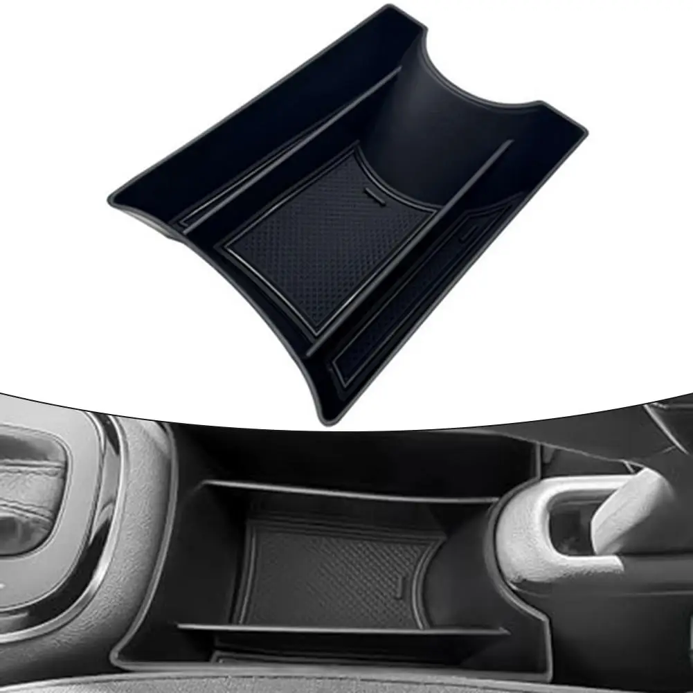 Non-slip Storage Black Central Armrest Storage Noise Reduction Feature Removable Design Easy Installation Process
