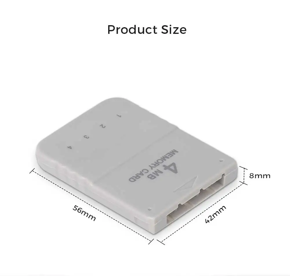 BlueRetro 1PC/2PC 4M Memory Card For PS1 Save Game Card For PlayStation1 PS One Game Consoles Data Saving Progress Memory Card