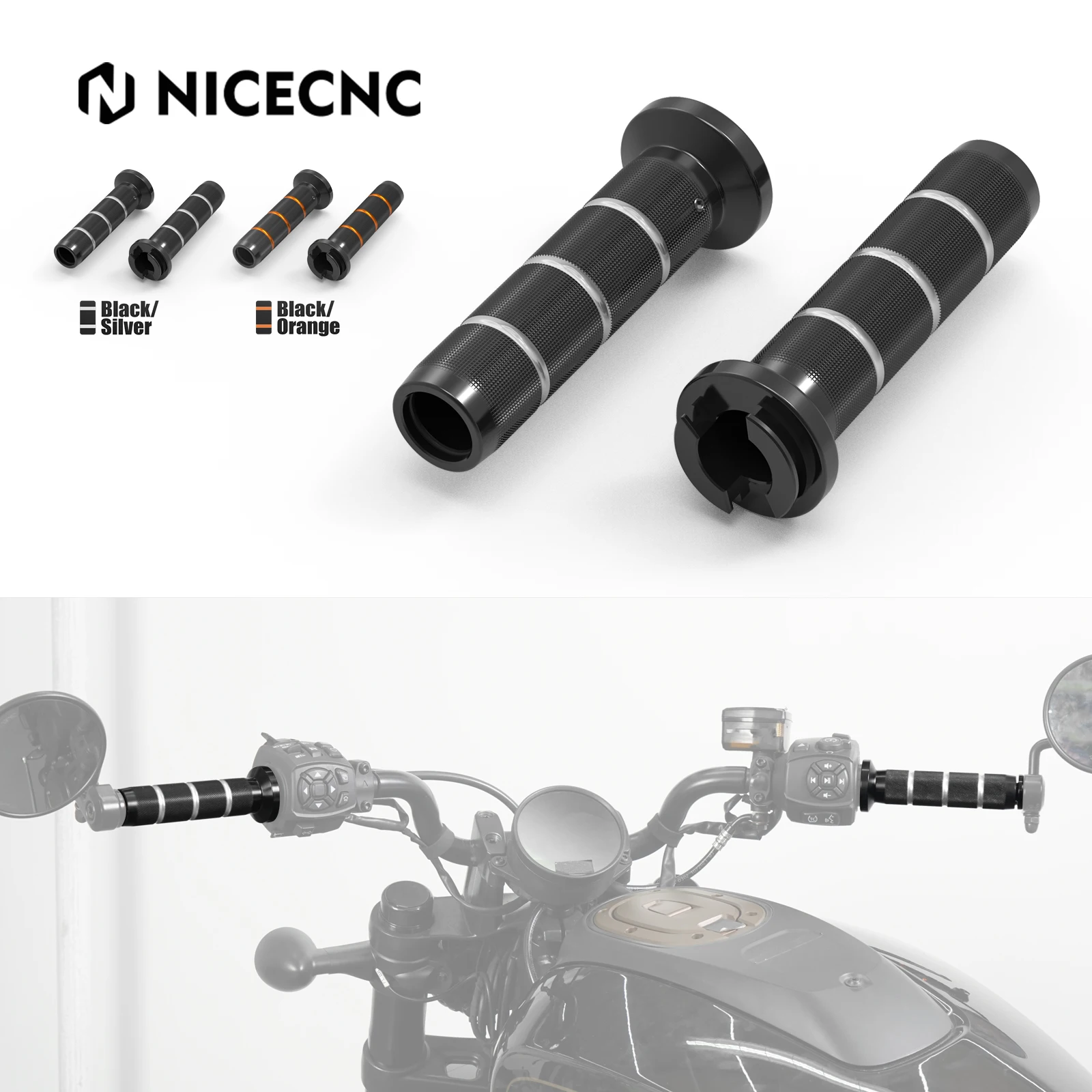 

Handlebar Grips Hand Grips For Harley Sportster S RH1250S 2021-2024 Pan America 1250 Special RA1250S Nightster RH975