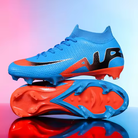 New Men Football Boots Grass Cleats High-top Non-Slip Soccer Shoes Futsal Sneakers High-quality Match Indoor Hot-selling Outdoor