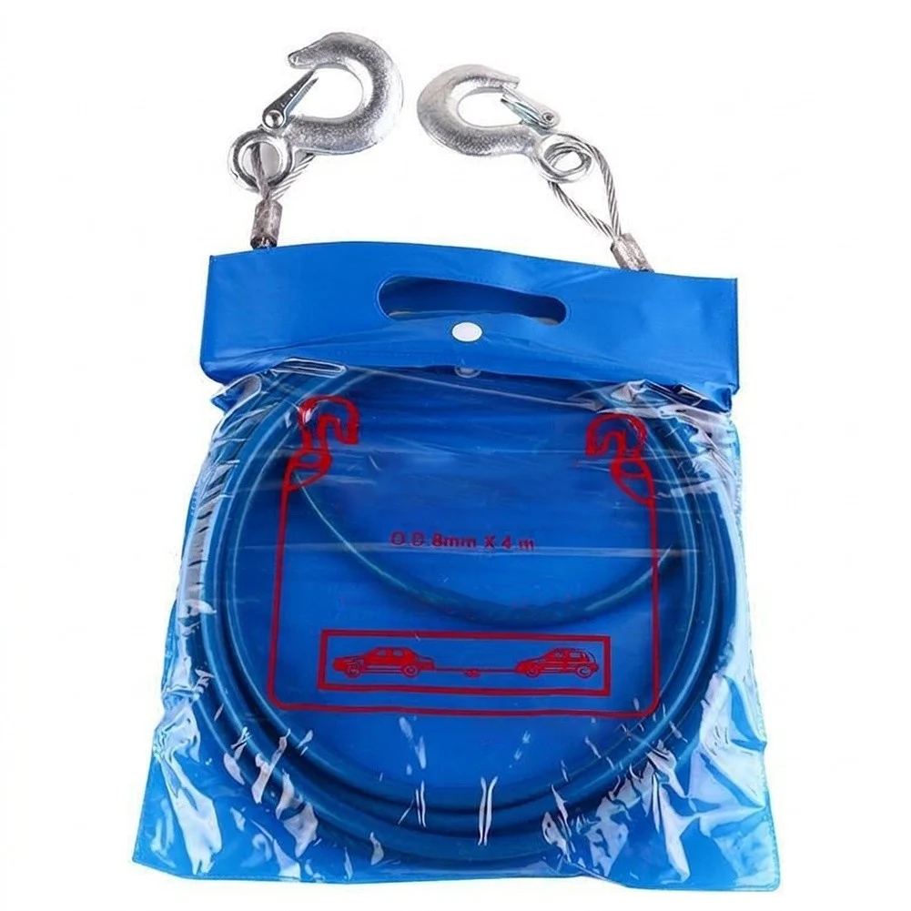 Recovery Strap Set Steel Wire Rope For Construction Sites Secure Latch Mechanism Abrasion Resistant Weather Resistant