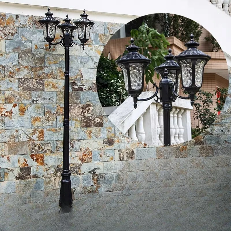 Outdoor street lights led three-headed courtyard lights outdoor waterproof landscape garden villa outdoor high pole lamps