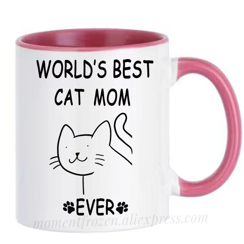 

Best Cat Mom Mugs Mum Mama Coffee Tea Cups Mother's Day Gifts Coffeeware Home Decal Teaware Milk Tableware Mugen Beer Drinkware