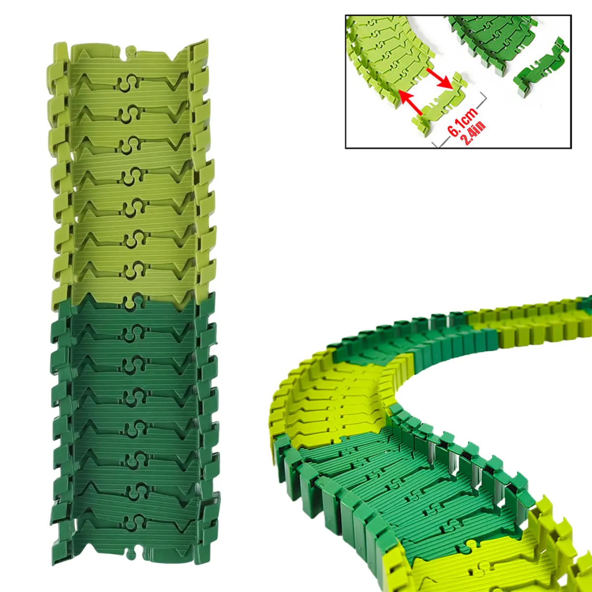 

70 Pcs Dinosaur Car Track Expansion Kit Children Vehicle Accessory Toy for Building Flexible Raceway Gift for Boys & Kids