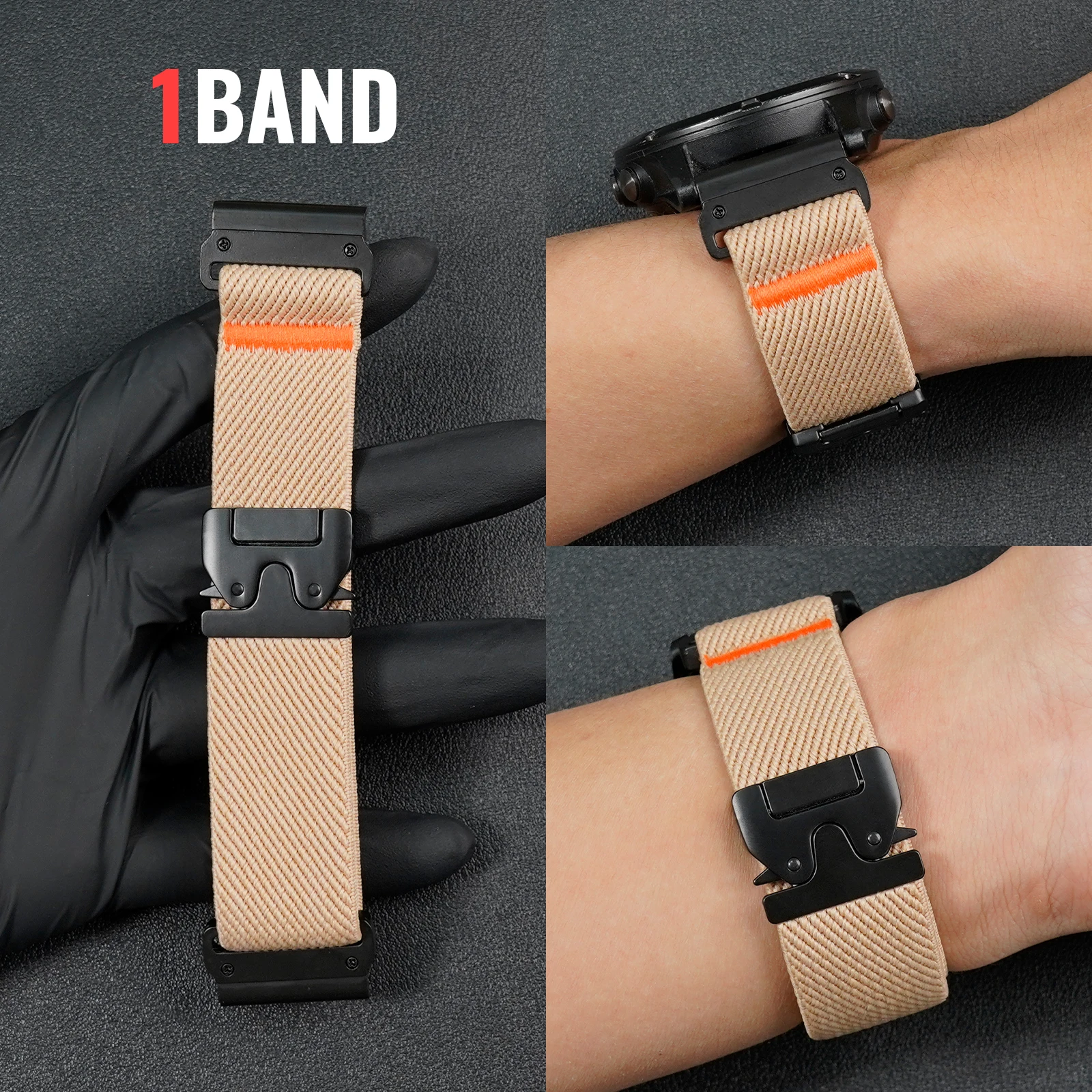 QuickFit 20/22/26mm Nylon-Uhrenarmband für Garmin Fenix 8 7 Pro 7S 5X 5Plus Band Fenix 6XPro Forerunner 965/955/945 Instinct – Detail 13