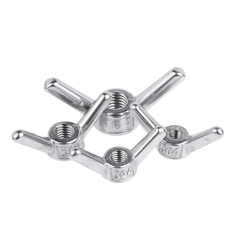 304 A2 Stainless Steel Special-shaped Hand Screw Nut Butterfly Wing Nuts Claw Nut M4 M5 M6 M8 M10 M12 M14 M16 M18 M20 M24
