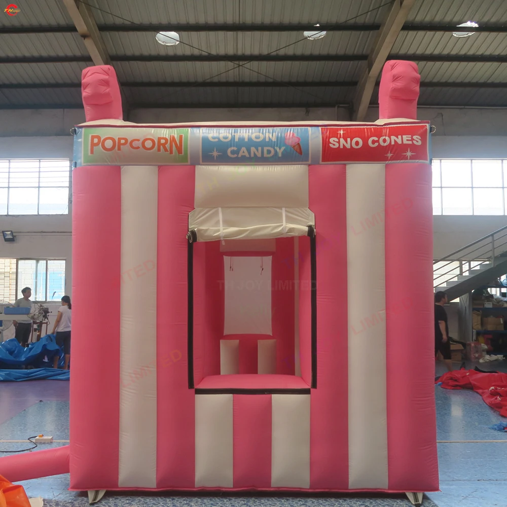 Free Air Shipping! 5x3x3.5mH Inflatable Snack Booth Food or Ticket Selling Carnival Treat Shop Candy Cabin Tent for Sale