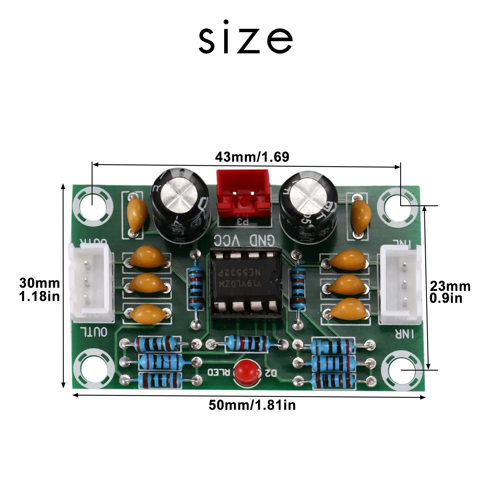 Preamp Op Amp Module Amplifier ثنائي القناة NE5532 Tone Board 5 مرات