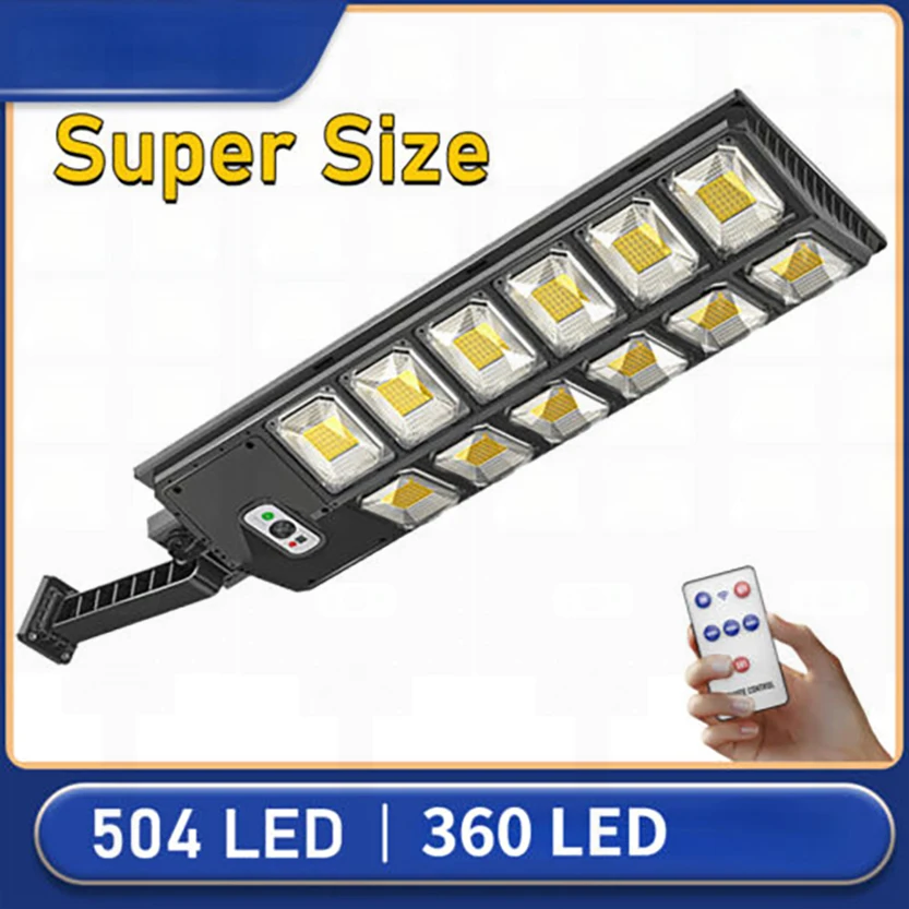 30000W Powerful Outdoor Solar Light Super Bright 504LED Garden Solar Lamp Solar Panel Lamp Waterproof Motion Sensor Street Light