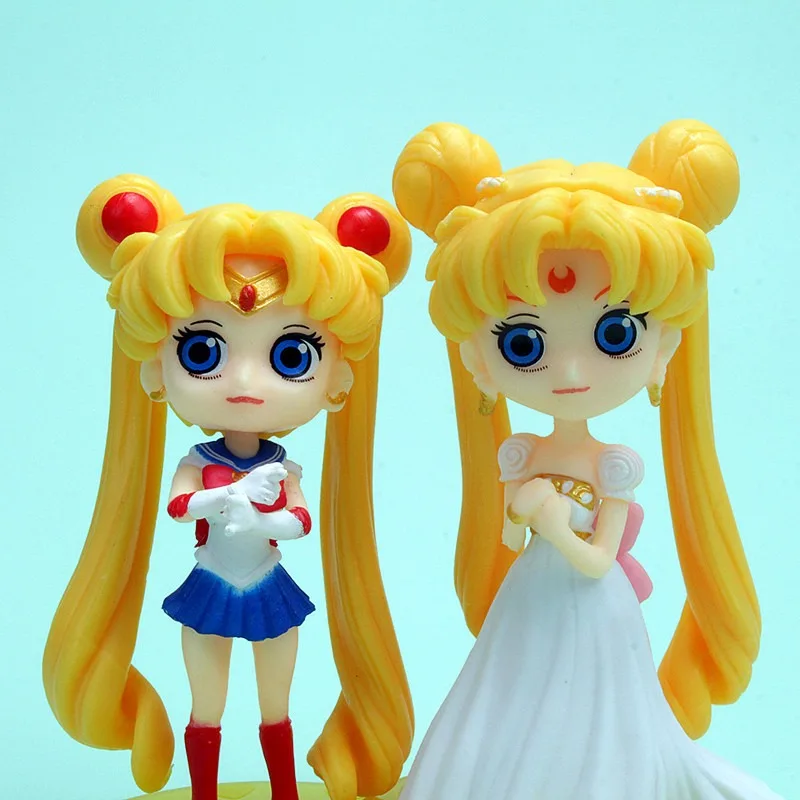 Sailor Moon Tsukino Usagi Anime Figure toys model Action Figures Statue Collection cake Desktop decoration girls birthday Gifts