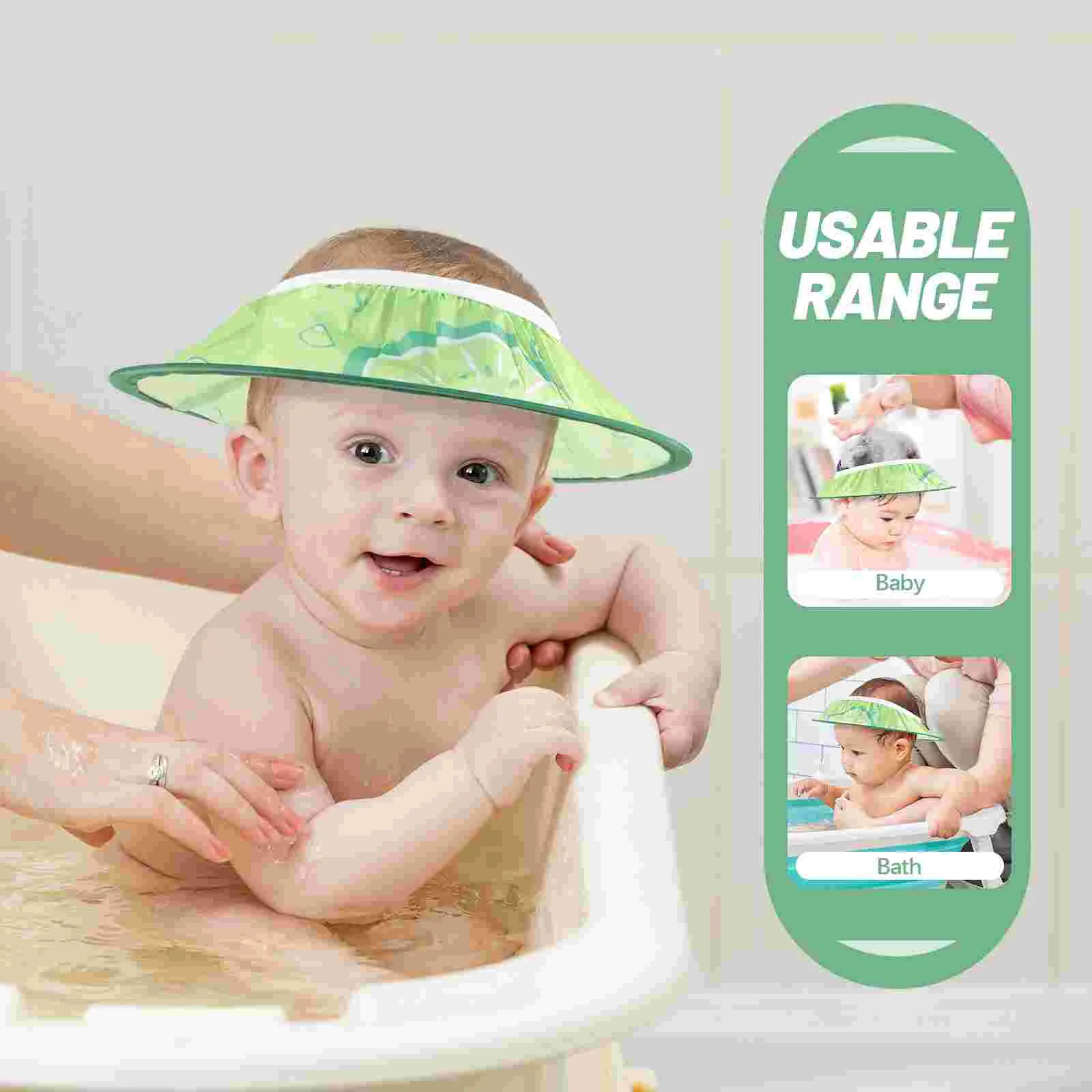 Baby Shampoo Cap Water Wash Childrens Toddlers Shower Caps Bath Hat Lovely Take Adjustable Newborn