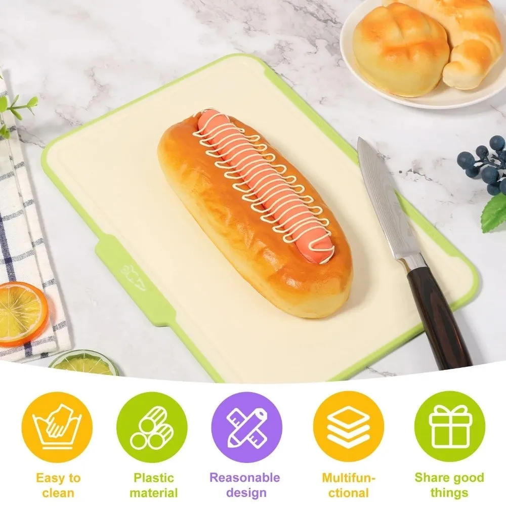 

Многофункциональная нескользящая пластиковая квадратная разделочная доска с подставкой для хранения, коврик для нарезки, для приготовления пищи