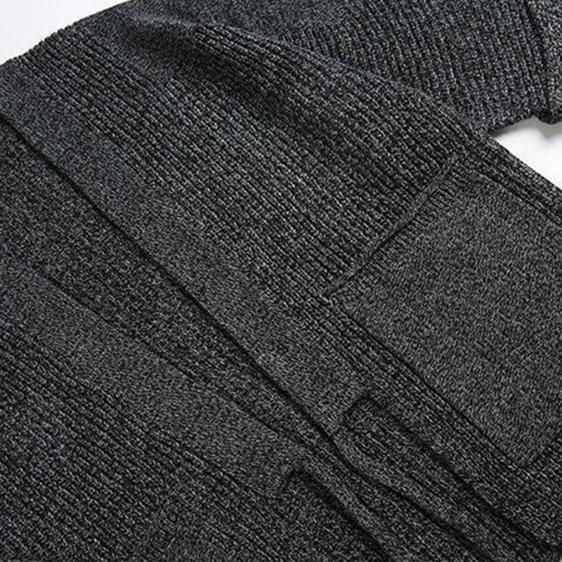 Men's Japanese Style Oversized Knit Cardigan with Tie Waist Relaxed Fit Drop Shoulder Autumn Winter Knitted Kimono