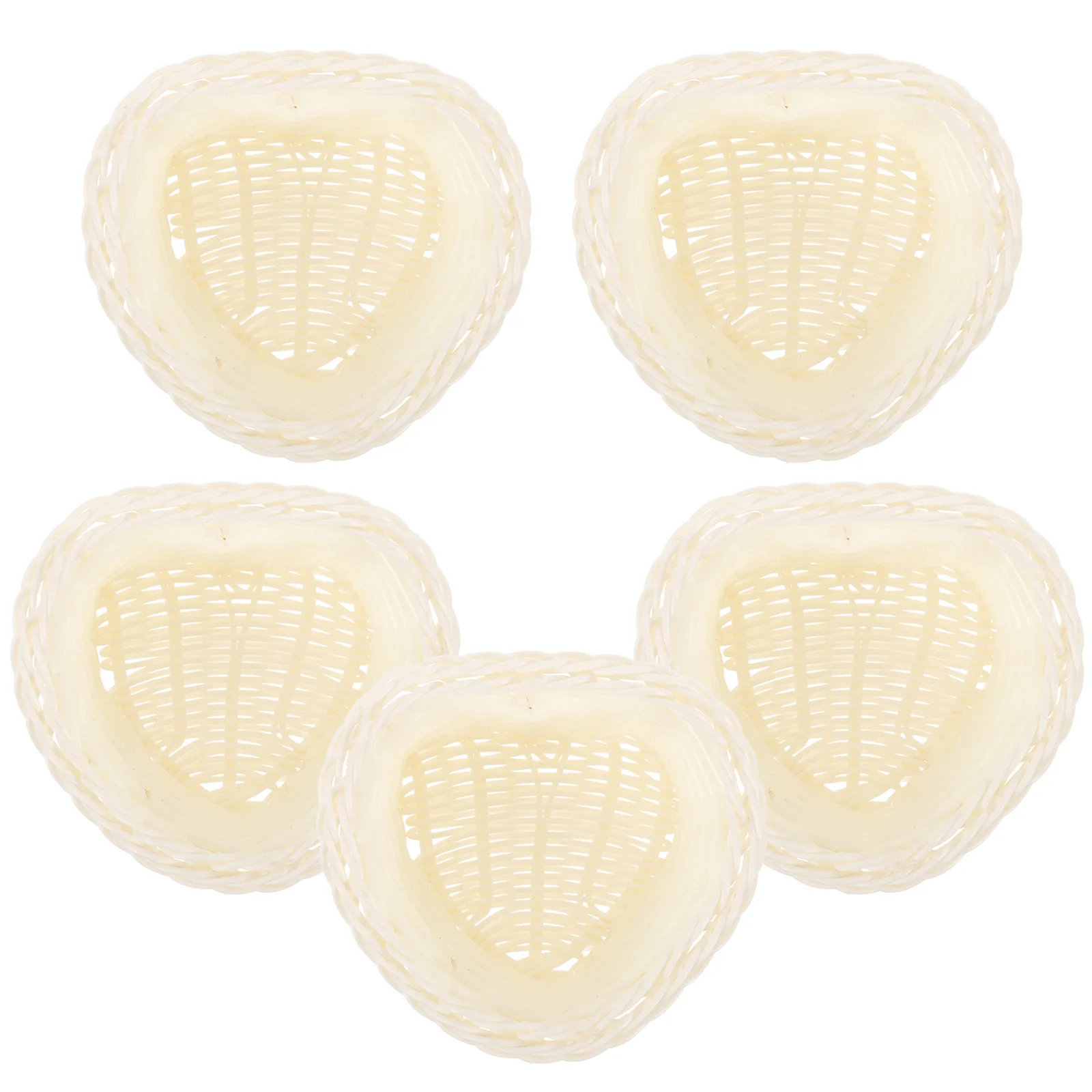 

5Pcs Mini Floral Basket Woven Mini Basket Rustic Style for Photo Prop Wedding Candy Storage and Miniature House Decoration