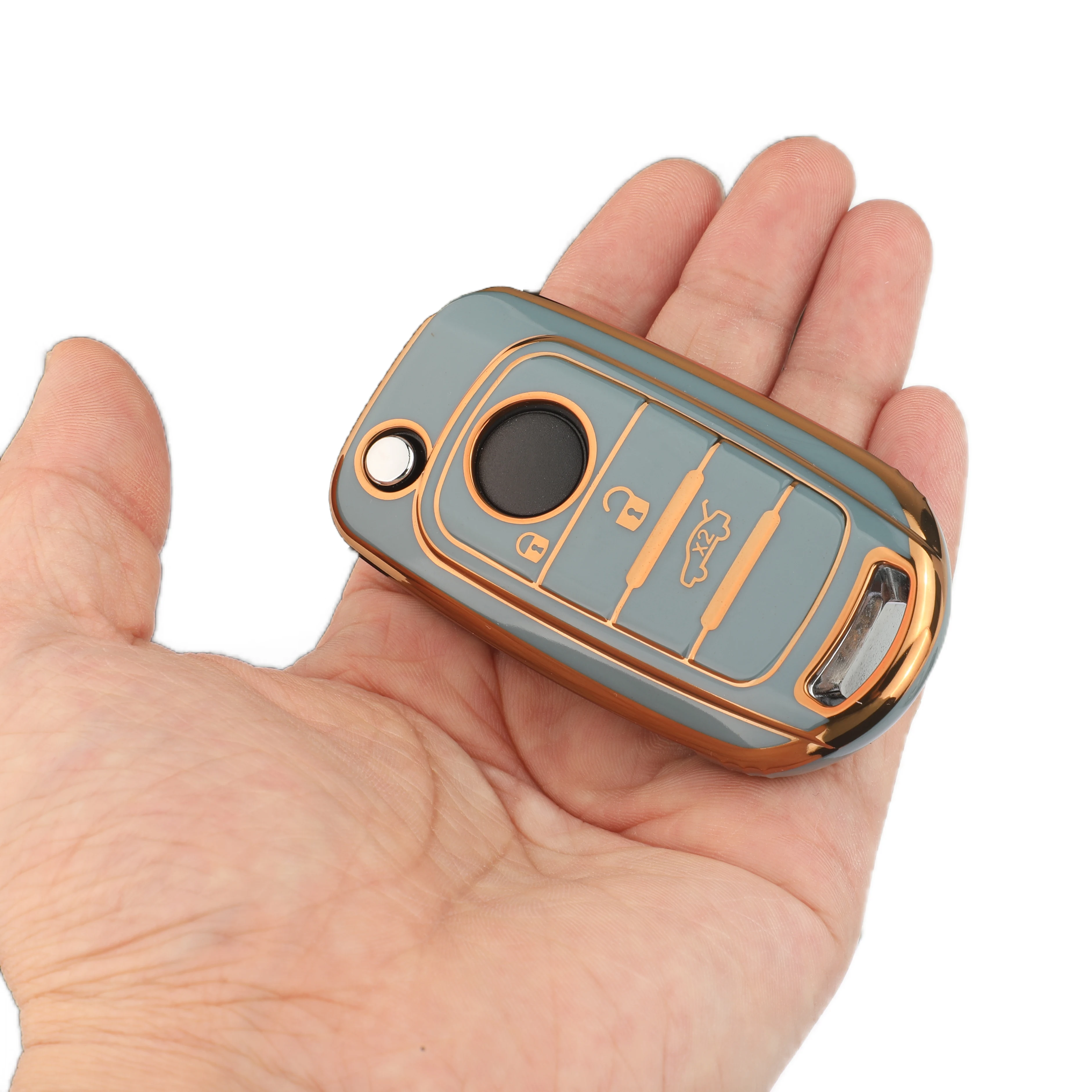Jingyuqin NEW Soft TPU Case Remote Car Flip Key Fob For FIAT Tipo Toro Nuovo Freedom 500X Doblo Argo Grazie Accessories