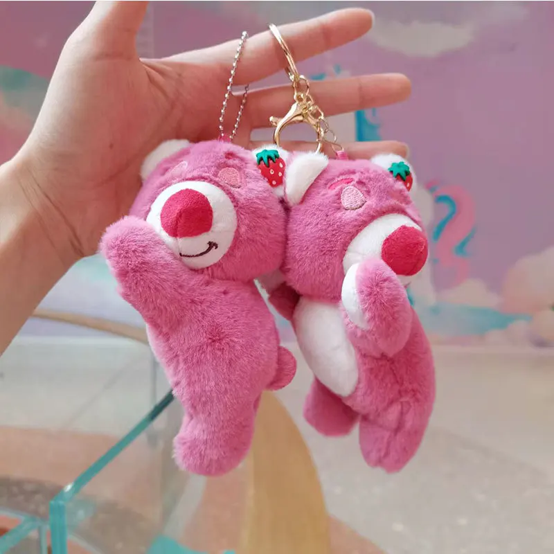 Sanrio 향수 파티 포즈 미니 Lotso 봉제 인형 15CM 인형 배낭 펜던트 선물 꽃다발 장식 선물 친구 펜던트 선물