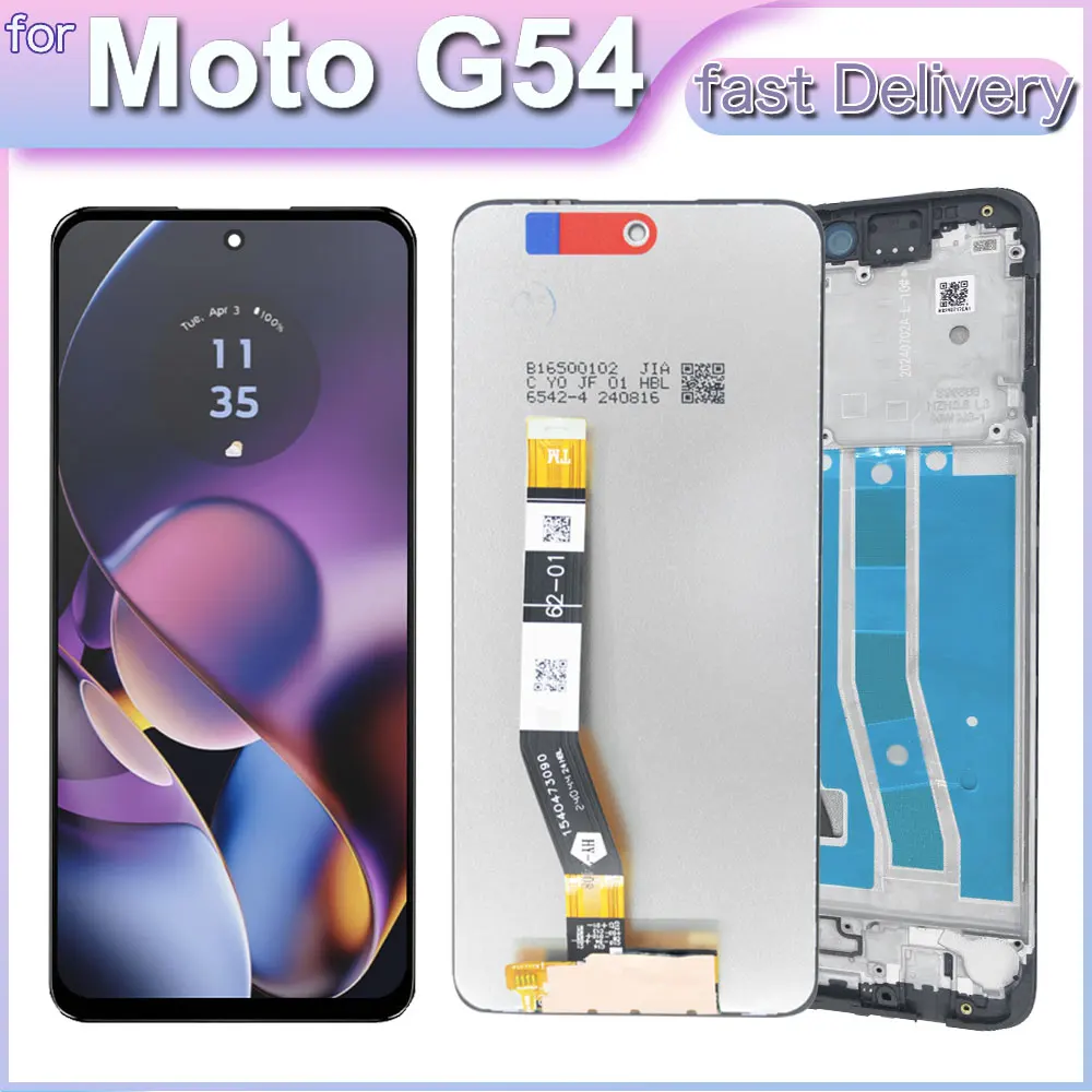 100% Tested'' New For Motorola Moto G54 LCD Display Touch Screen Digitizer For XT2343 LCD Assembly Replacment