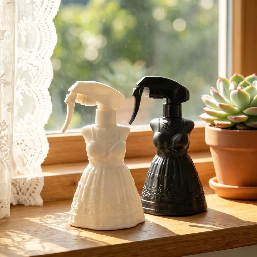 Exquisite Carved Artistic Spray Bottle Press-Type Light Luxury Garden Watering Can Retro Skirt Shape Fine Mist Sprinkler Kettle
