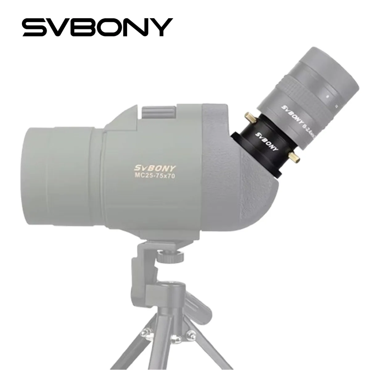 SVBONY SA404 M48 Female to M42 Male Adapter with 1.25'' Interface for SV41 Mak Spotting Scope