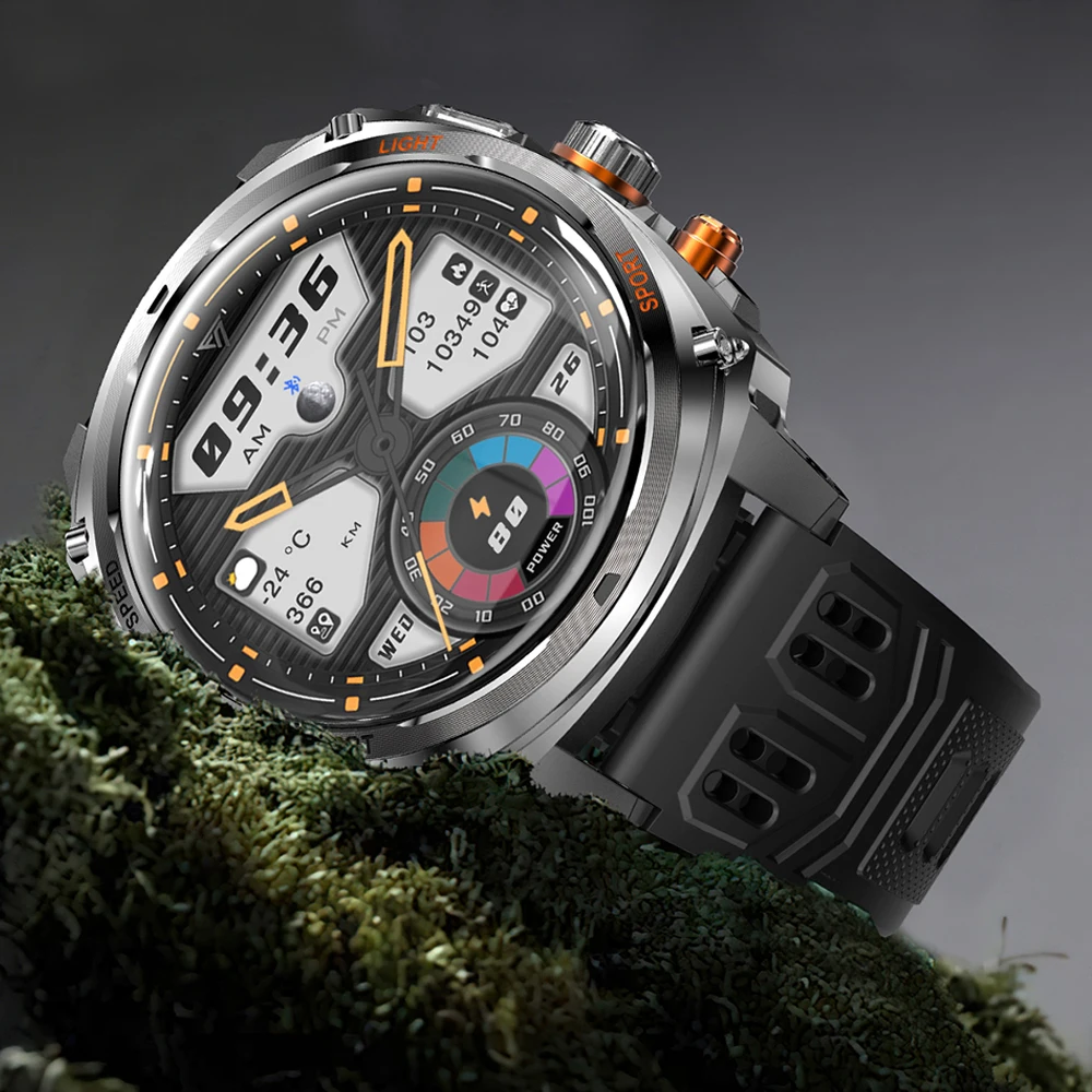 2026 New Outdoor 800mAh Large Battery SmartWatch Men Health Monitoring 30m Waterproof Flashlight Bluetooth Call Sport Smartwatch
