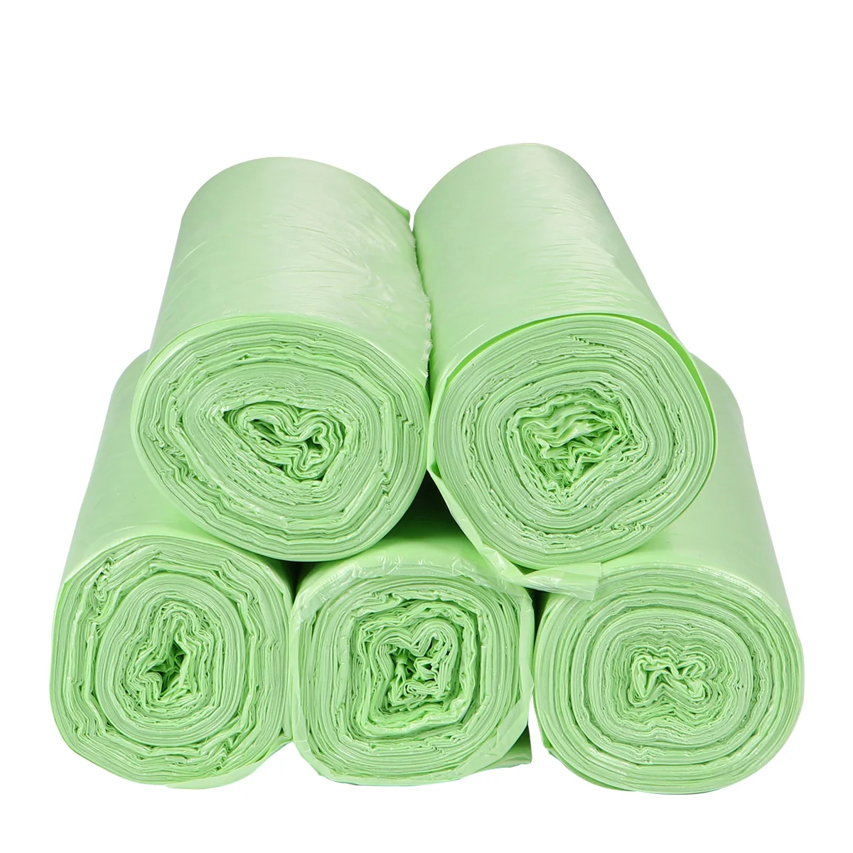 100 Pcs Litter Bags Biodegradable Garbage Plastic Refuse Rubbish Disposable Trash Green Office