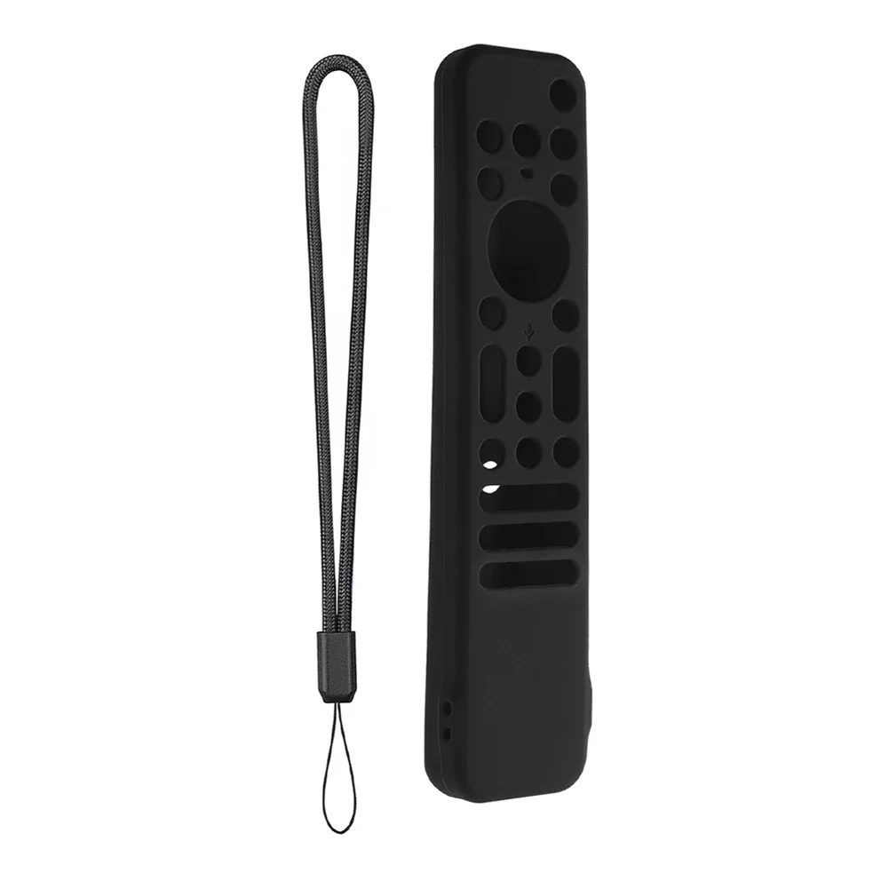 Silicone Remote Control Case Anti-slip Protective Cover with Lanyard Smart TV Accessories for SONY RMF-TX810U TX811U TX910U 2023