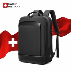 SWISS MILITARY Waterproof Business Backpack Men USB School Backpacks 15.6 Inch Laptop Backpack Large Capacity Bagpacks for Men