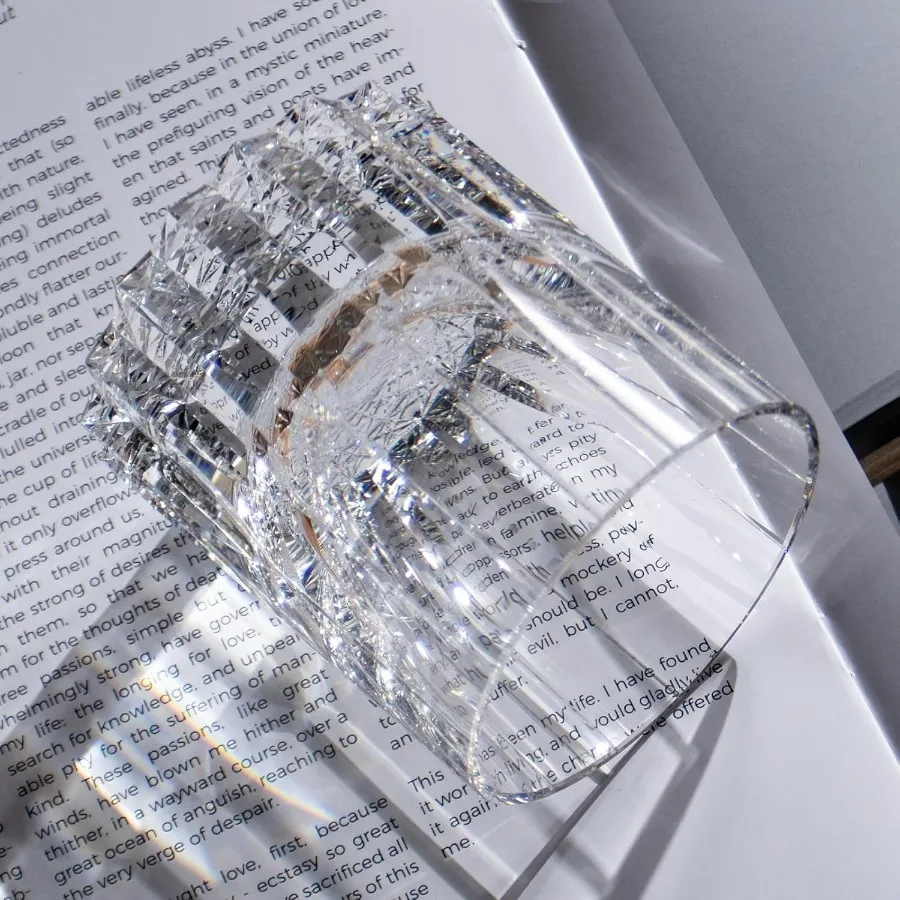 مجموعة نظارات ويسكي كريستالية مكونة من قطعتين، نظارات عصرية قديمة سعة 7.27 أونصة بدون جذع، نظارات كوكتيل بيضاء منفوخة يدويًا، هدايا خطوبة لـ