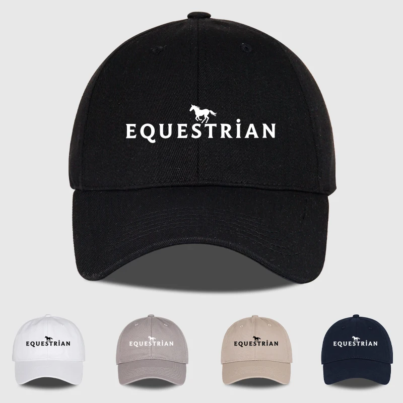 

Мягкая бейсболка с логотипом конной тематики, мягкая, удобная, дышащая, регулируемая, конный стиль в стиле ретро: простота